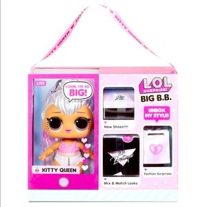 LOL Surprise Big Baby! Kitty Queen 11" Large Doll, Unbox Fashions, Shoes, NWT